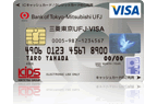 スーパーICカード KIPS+PiTaPa「三菱東京UFJ-VISA」 券面