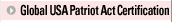 Global USA Patriot Act Certification