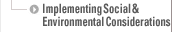Implementing Social & Environmental Considerations