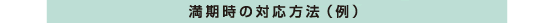 満期時の対応方法(例)