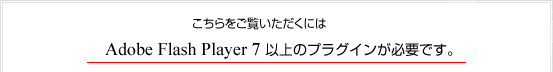 ��������������������ɂ�Adobe Flash Player 7 �ȏ�̃v���O�C�����K�v�ł��B
