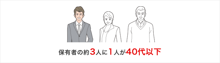 若い年代でも、多くの方が始めています。