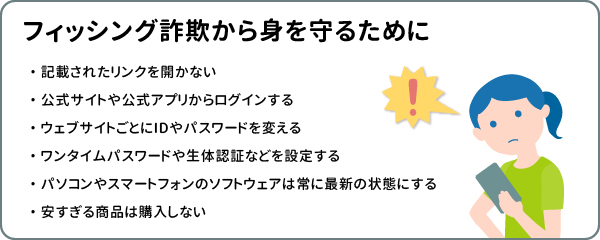 フィッシング詐欺から身を守るために