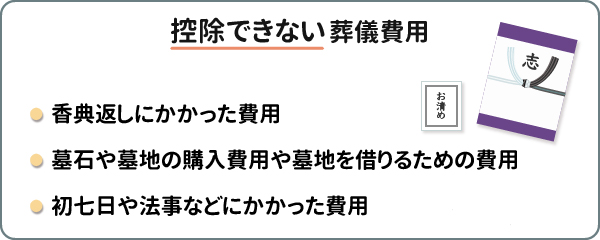 控除できない葬儀費用