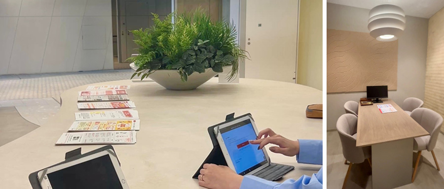 カウンターと個室