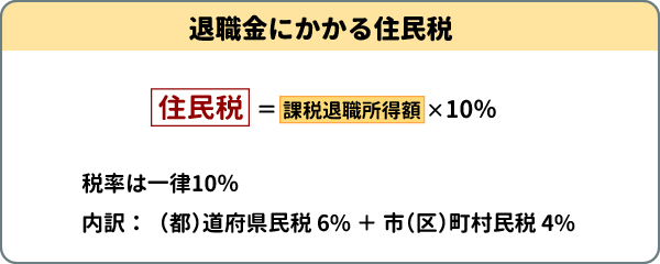 退職金にかかる住民税