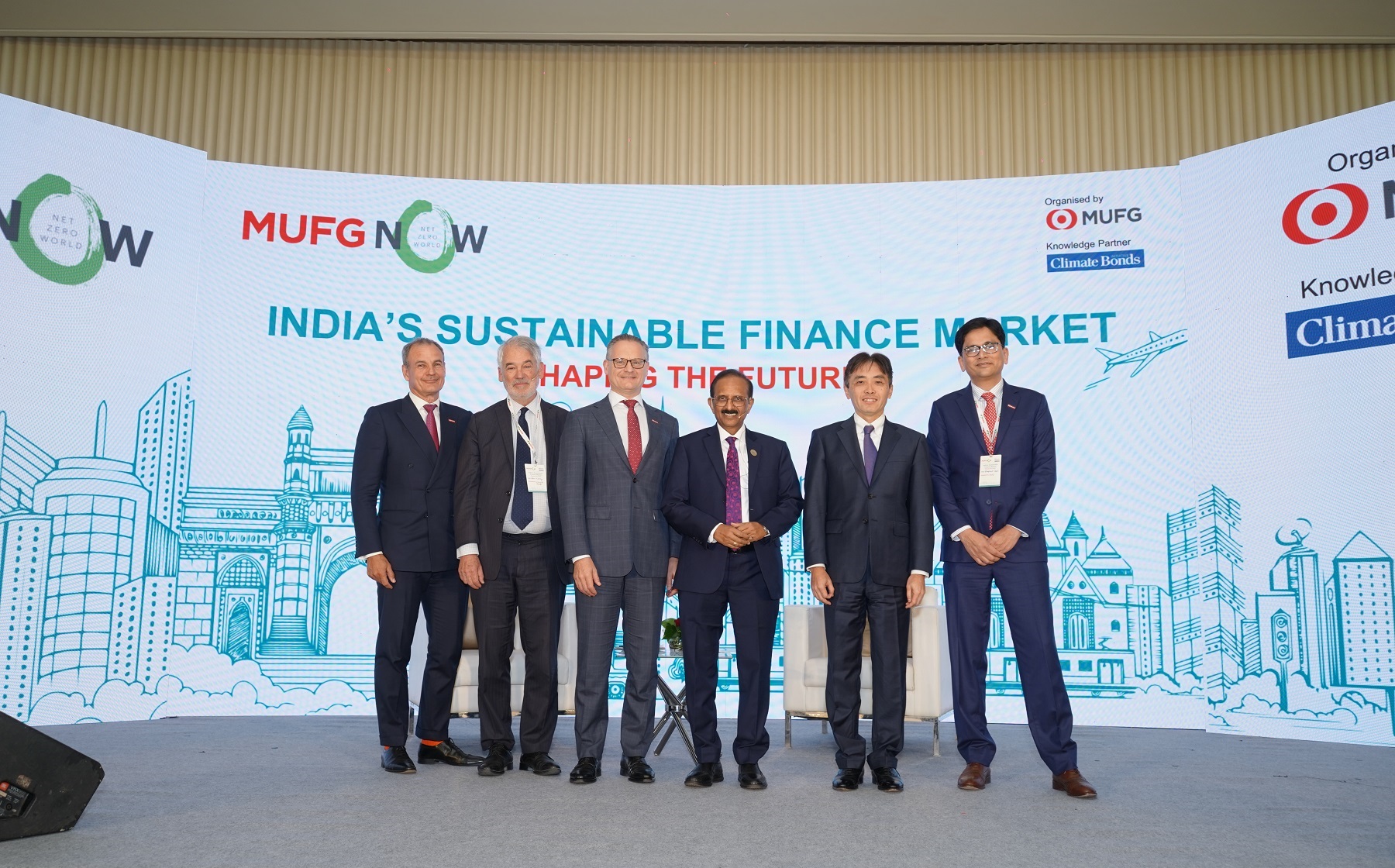 MUFG hosted its second iteration of MUFG Net Zero World (MUFG N0W) in India in 2025, held in conjunction with Climate Bonds, brought together private and public stakeholders to advance thought leadership in the sustainable finance space.