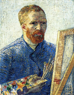 Self-Portrait in Front of an Easel, by Vincent Van Gogh (Source: Van Gogh Museum)