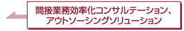 間接業務効率化コンサルテ―ション、アウトソーシングソリューション