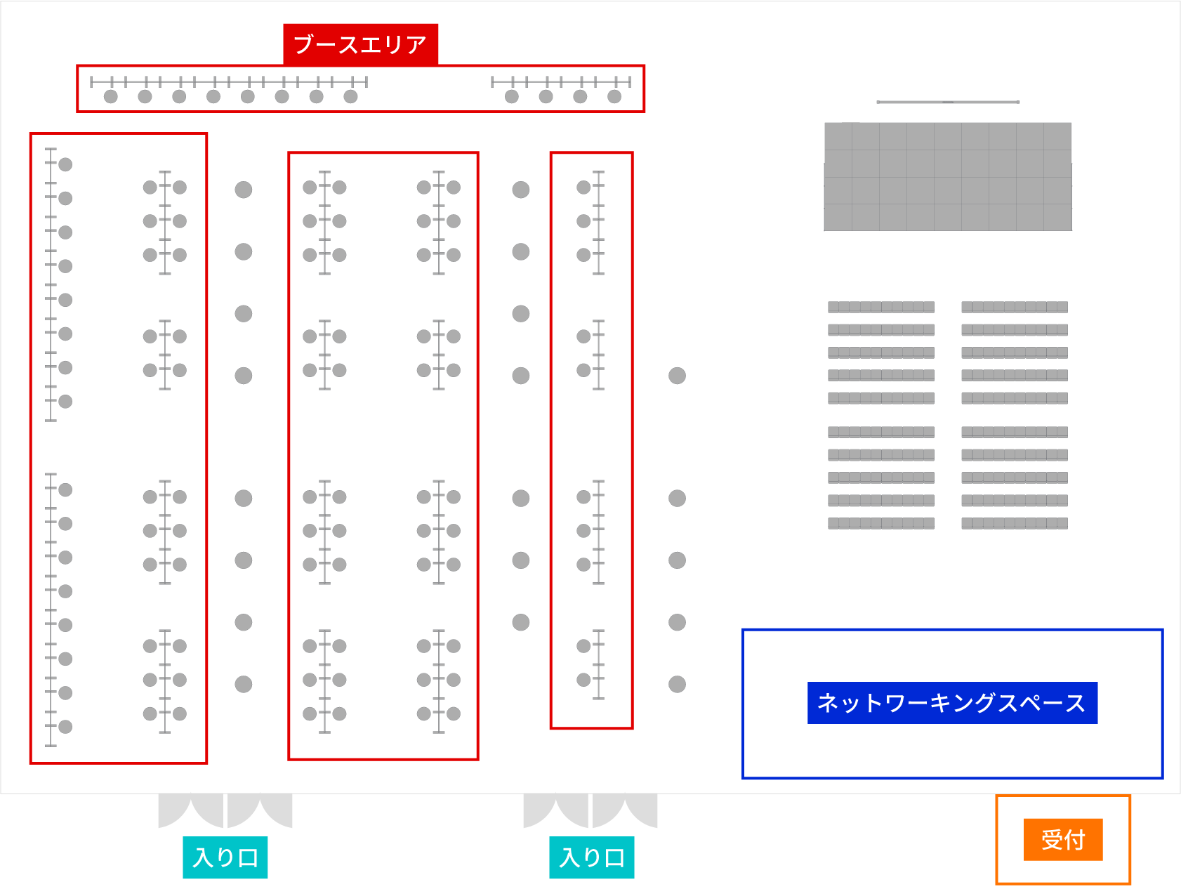 ブースエリアの番号を押すと出展概要が表示されます