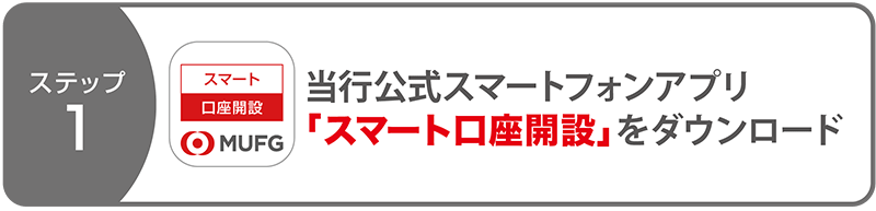 ステップ1:当行公式スマートフォンアプリ「スマート口座開設」をダウンロード