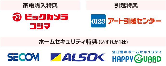 各提供会社特典