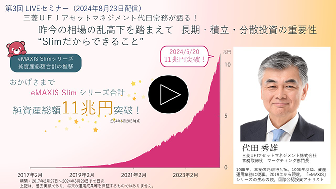 昨今の相場の乱高下を踏まえて 長期・積立・分散投資の重要性"Slimだからできること"