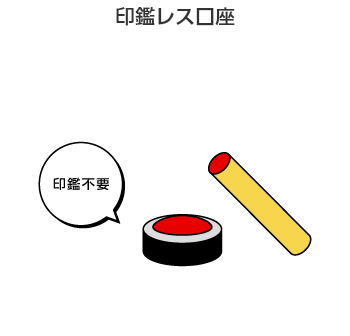 印鑑レス口座　印鑑不要