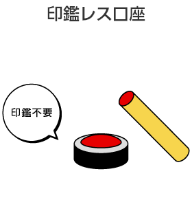 印鑑レス口座　印鑑不要