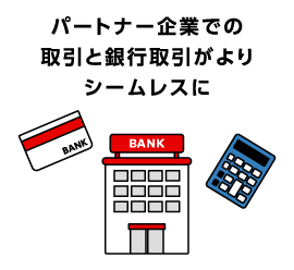 パートナー企業での取引と銀行取引がよりシームレスに
