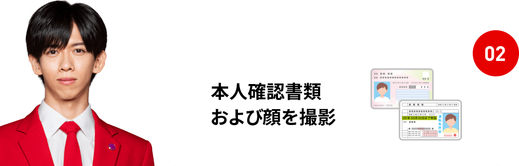 02 本人確認書類および顔を撮影