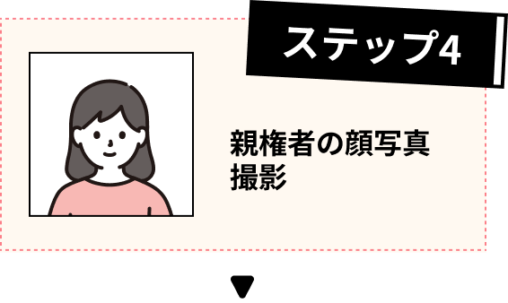 ステップ4 親権者の顔写真撮影