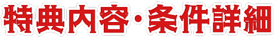 特典内容・条件詳細