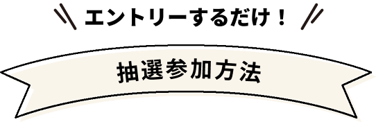 すでに口座をお持ちの方はこちらから エントリーするだけ！抽選参加方法
