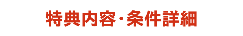 特典内容・条件詳細