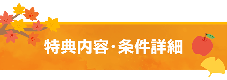 特典内容・条件詳細