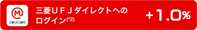 三菱ＵＦＪダイレクトへのログイン(*2)　+1.0％