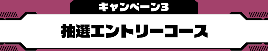 キャンペーン3 抽選エントリーコース