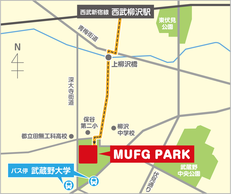 MUFG PARK地図