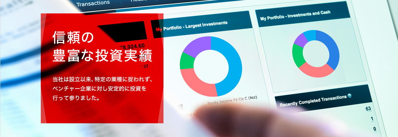 信頼の豊富な投資実績