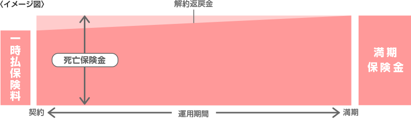 一時払養老保険のイメージ図