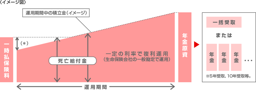 一時払定額年金保険のイメージ図