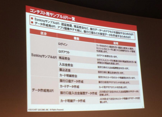 コンテスト用サンプルAPI