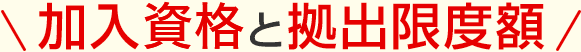加入資格と拠出限度額