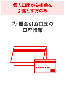 個人口座から掛金を引き落とす方のみ ②掛金引落口座の口座情報　企業型確定拠出年金を移換する方のみ