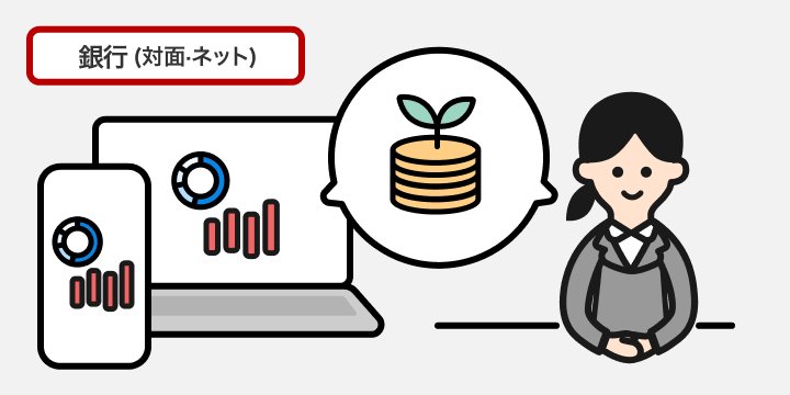 投資信託 銀行（対面・ネット）