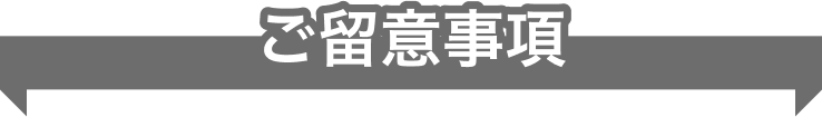 ご留意事項