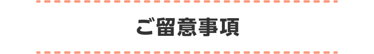ご留意事項