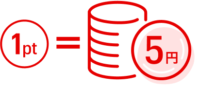 1pt=5円