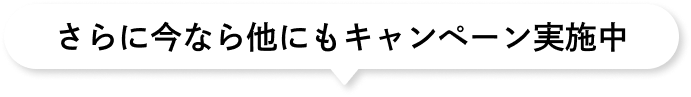 さらに今なら他にもキャンペーン実施中