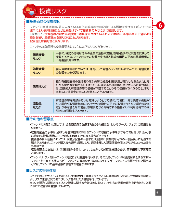 目論見書の例（イメージ）