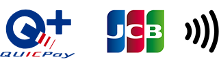 QUICPay＋TMのロゴ　JCBのロゴ
