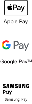 Apple Pay、Google Pay(TM)、Samsung Pay