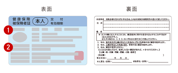 健康保険証の注意事項